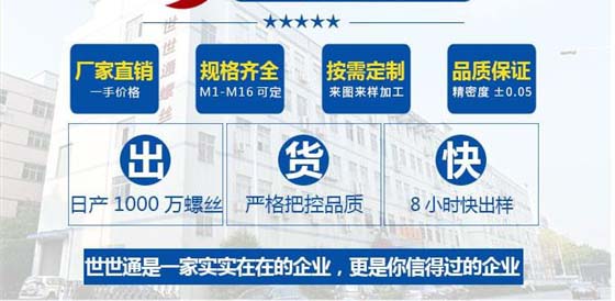 公制滚花螺丝